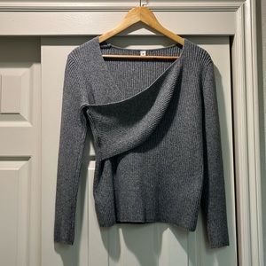 Asymmetric neckline sweater